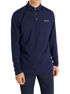 Calvin Klein Mens Medina Long Sleeve Polo Shirt