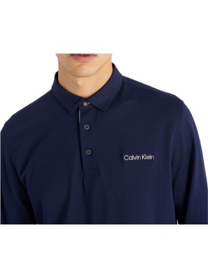 Calvin Klein Mens Medina Long Sleeve Polo Shirt