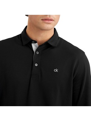Calvin Klein Mens Bayard Long Sleeve Polo Shirt