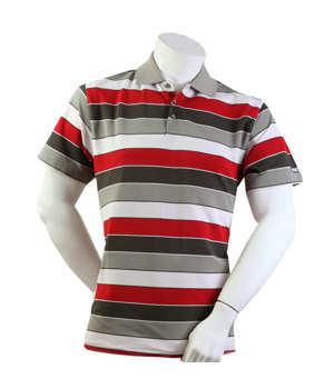 Calvin Klein Mens Panelled Striped Polo Shirt