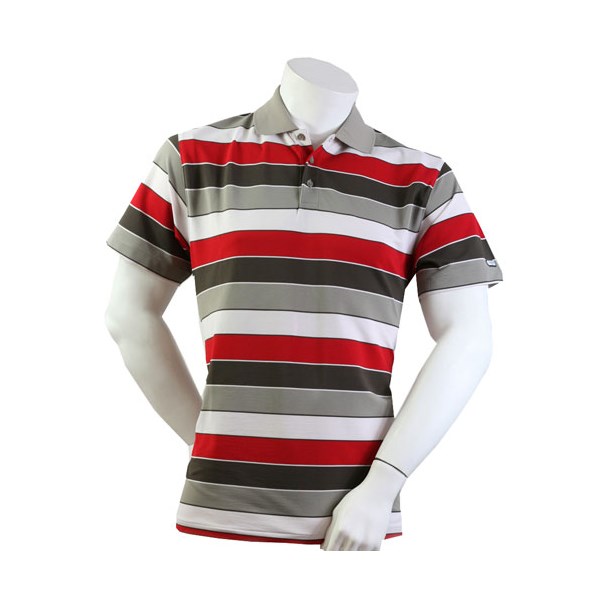 Calvin Klein Mens Panelled Striped Polo Shirt