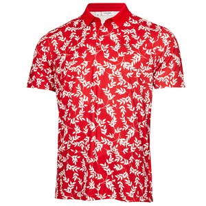 Calvin Klein Mens Leaf Print Polo Shirt