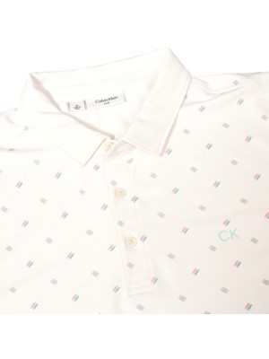 Calvin Klein Mens Treble Strike Print Polo Shirt