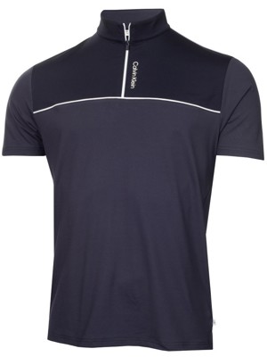 Calvin Klein Mens Grange Mock Neck Polo Shirt