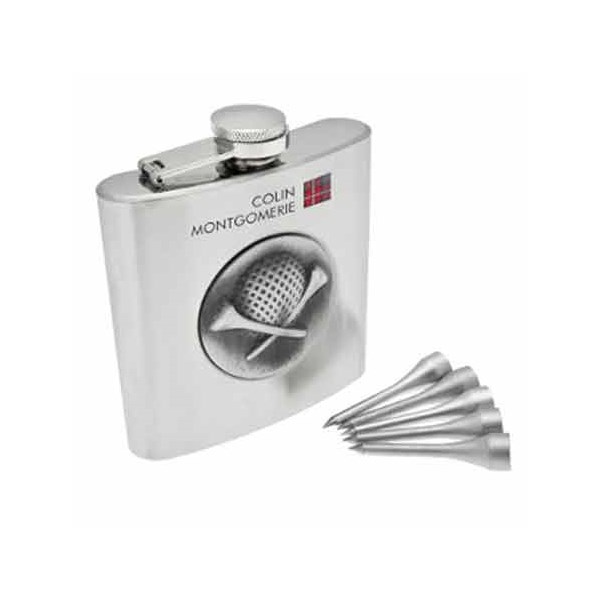 Golfers Hip Flask Set (Colin Montgomerie Collection)