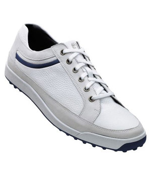 FootJoy Mens Contour Casual Shoes (White/Navy) 2012