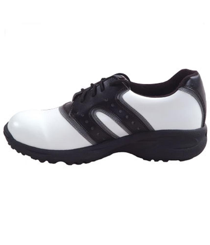 US Kids Dual Stripe Junior Golf Shoes Black/White