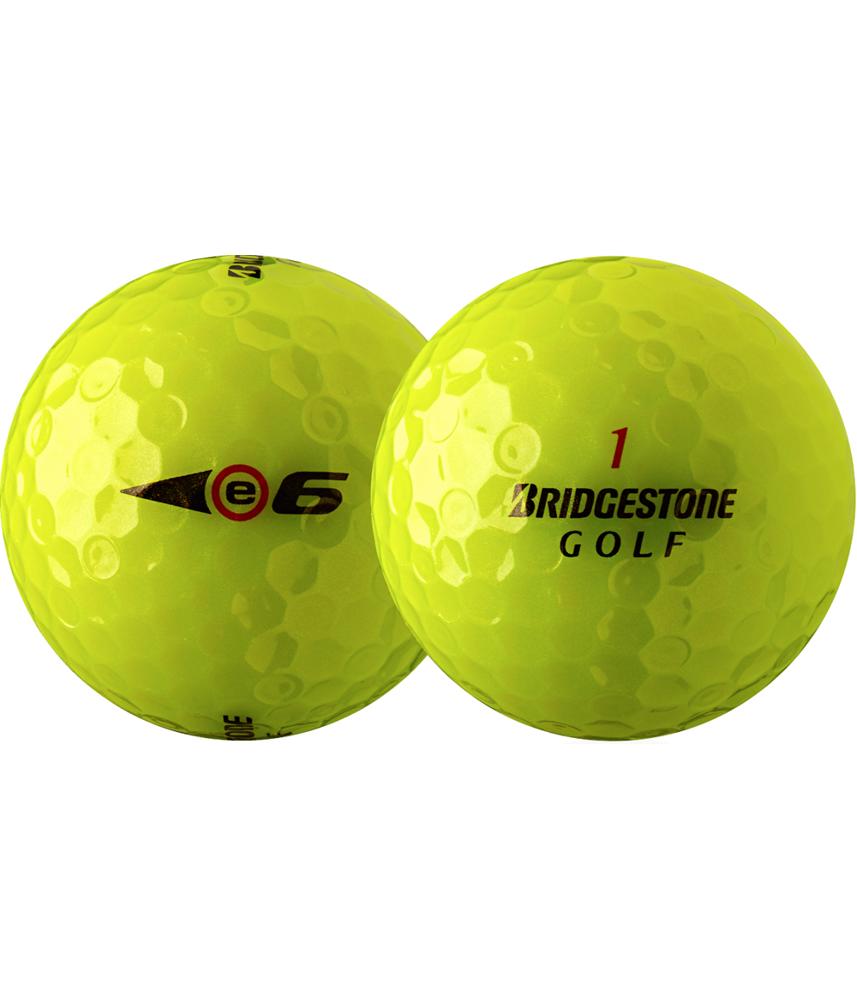 blue and yellow golf balls