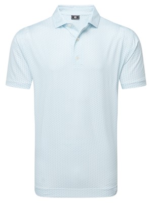 Footjoy Mens Houndstooth Geo Lisle Polo Shirt