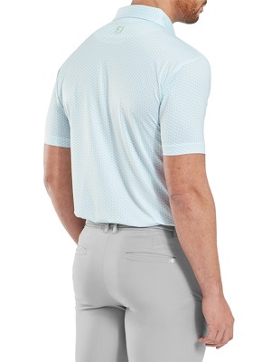 Footjoy Mens Houndstooth Geo Lisle Polo Shirt