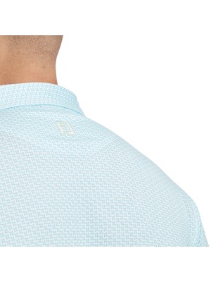 Footjoy Mens Houndstooth Geo Lisle Polo Shirt
