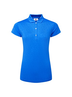 FootJoy Ladies Painted Floral Cap Sleeve Lisle Polo Shirt