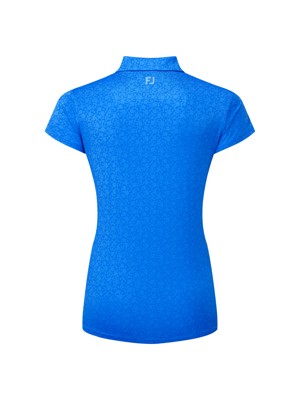 FootJoy Ladies Painted Floral Cap Sleeve Lisle Polo Shirt