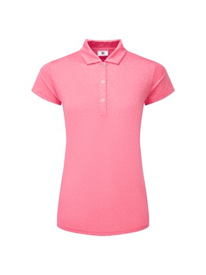 FootJoy Ladies Painted Floral Cap Sleeve Lisle Polo Shirt