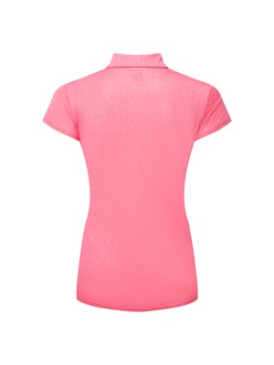 FootJoy Ladies Painted Floral Cap Sleeve Lisle Polo Shirt