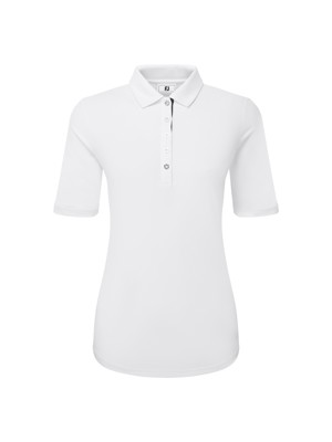 FootJoy Ladies Half Sleeve Ruched Lisle Polo Shirt