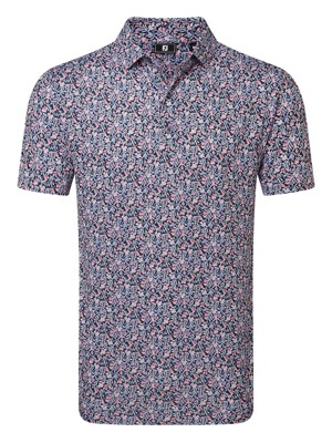 FootJoy Mens Meadow Print Lisle Polo Shirt