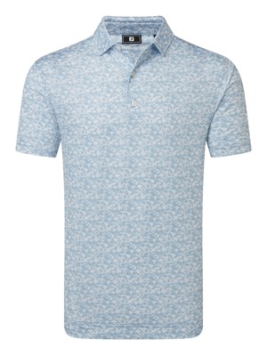 FootJoy Mens Hidden Palm Print Lisle Polo Shirt