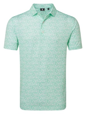 FootJoy Mens Hidden Palm Print Lisle Polo Shirt