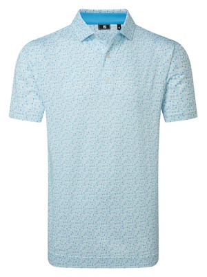 FootJoy Mens Surfs Up Print Lisle Polo Shirt