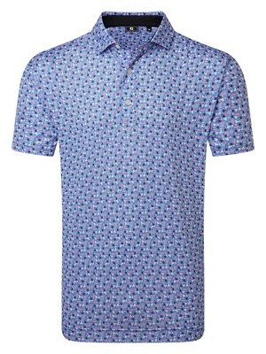 FootJoy Mens Surfs Up Print Lisle Polo Shirt