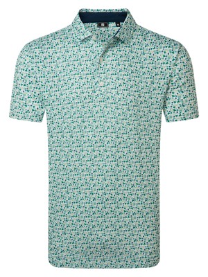 FootJoy Mens Surfs Up Print Lisle Polo Shirt