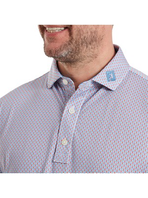 FootJoy Mens Nautical Flag Print Lisle Polo Shirt
