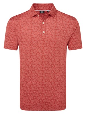 FootJoy Mens Wingtip Floral Lisle Polo Shirt