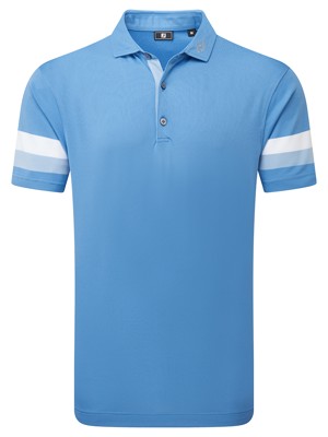FootJoy Mens Stripe Pique Sleeve Polo Shirt