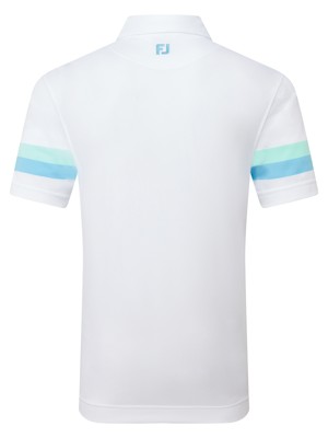 FootJoy Mens Stripe Pique Sleeve Polo Shirt