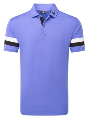 FootJoy Mens Stripe Pique Sleeve Polo Shirt
