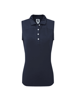 FootJoy Ladies Mesh Back Sleeveless Lisle Polo Shirt