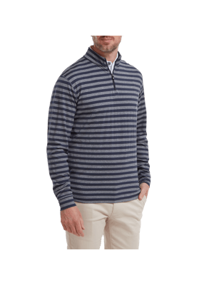 FootJoy Mens Peached Jersey Tonal Stripe Chill-Out Pullover