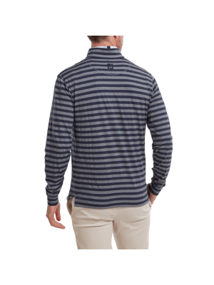 FootJoy Mens Peached Jersey Tonal Stripe Chill-Out Pullover