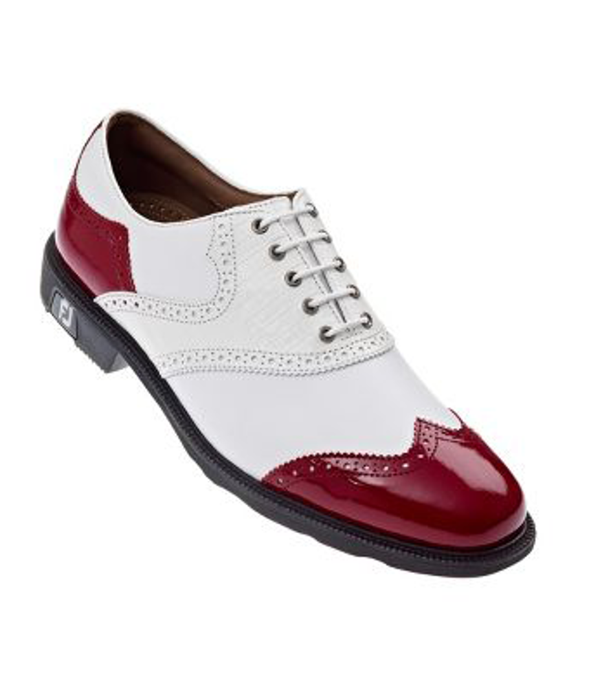 FootJoy Mens Icon Shoes (White/ Red Patent) 2013