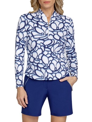 Tail Ladies Kalinda Long Sleeve Polo - Garden Escape