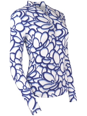 Tail Ladies Kalinda Long Sleeve Polo - Garden Escape