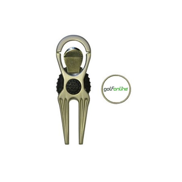 GolfOnline Logo - Pitchfork With Ballmarker