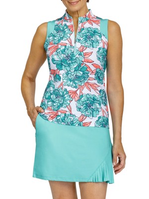 Tail Ladies Patti Sleeveless Polo - Peony Blooms