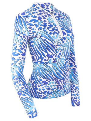 Tail Ladies Analexa Long Sleeve Polo - Electric Jungle