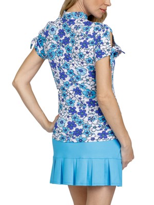 Tail Ladies Mariel Short Sleeve Golf Polo - Daffodil Ditsy