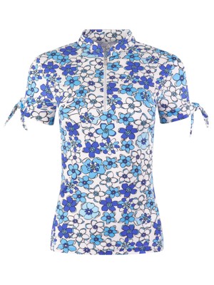 Tail Ladies Mariel Short Sleeve Golf Polo - Daffodil Ditsy
