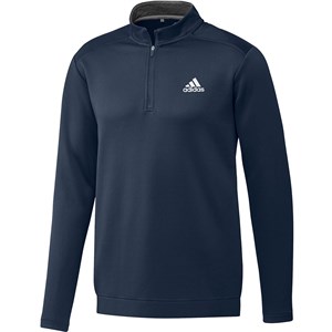 adidas Mens Club 1/4 Zip Pullover - Logo on Left Chest