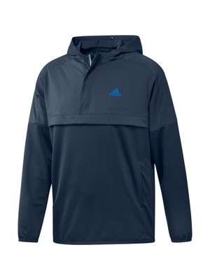adidas Mens Anorak Primeblue Quarter Zip Pullover Hoodie