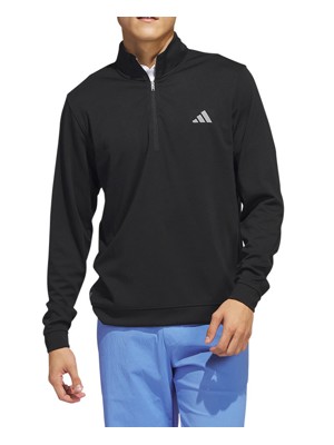 adidas Mens Elevated Quarter Zip Pullover Top