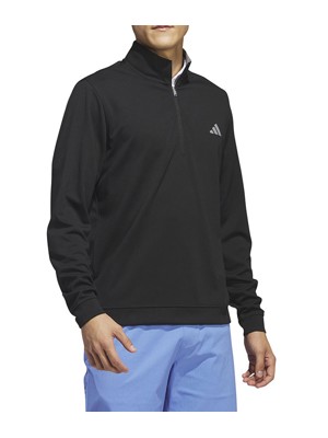 adidas Mens Elevated Quarter Zip Pullover Top