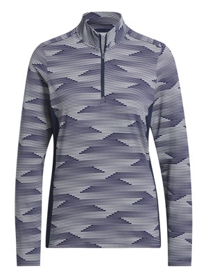 adidas Ladies Ultimate365 Printed 1/4 Zip Mock Neck Pullover