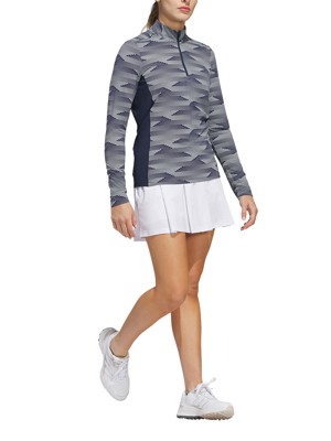 adidas Ladies Ultimate365 Printed 1/4 Zip Mock Neck Pullover