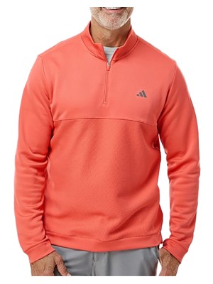 adidas Mens Ultimate365 24 Textured Quarter-Zip Pullover