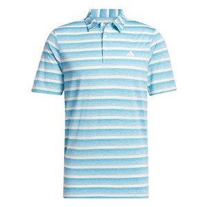 adidas Mens Two-Colour Stripe Polo Shirt - Logo on Left Chest